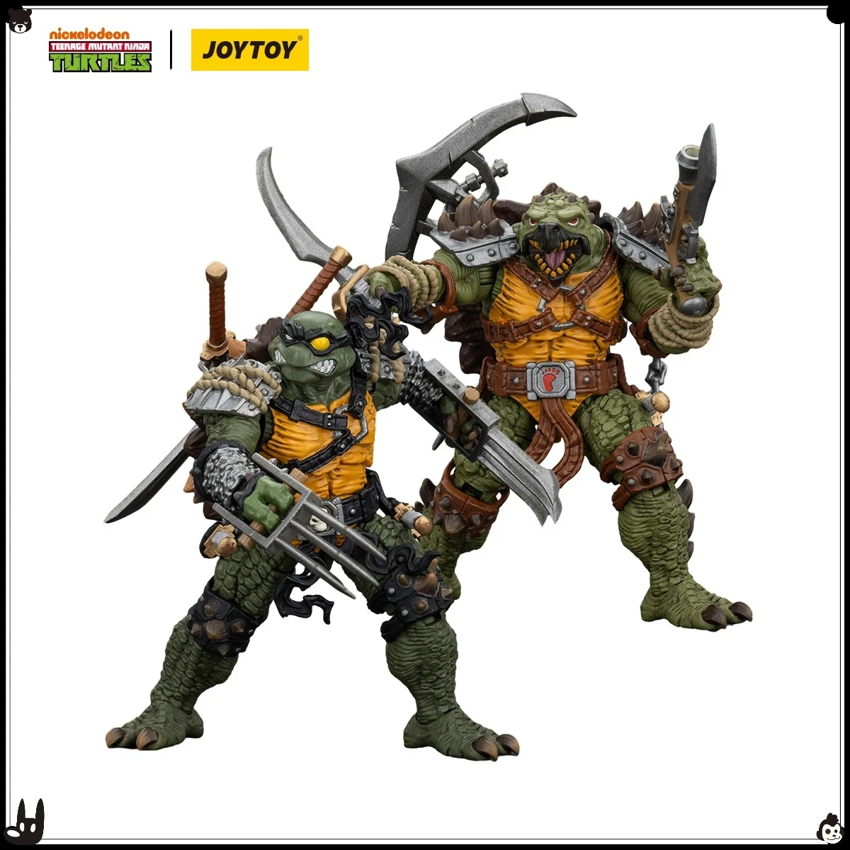

[В НАЛИЧИИ] JOYTOY 1/18 Фигурка TMNT Slash & Tokka 2 шт. Аниме Модель игрушки