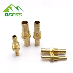 Pipe  6 8 10 12 14 16mm Hose Barb Bulkhead Brass Barbed Tube Pipe Fitting Coupler Connector Adapter For Fuel Gas Water Copper