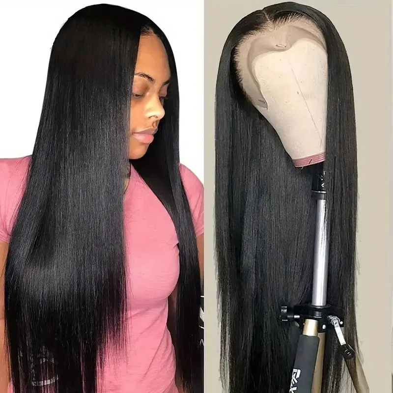 Rosabeauty 40 Inch 13x6 Straight Lace Front Wig Human Hair 13X4 Frontal 5X5 Glueless Ready to Wear Wigs 250% For Women