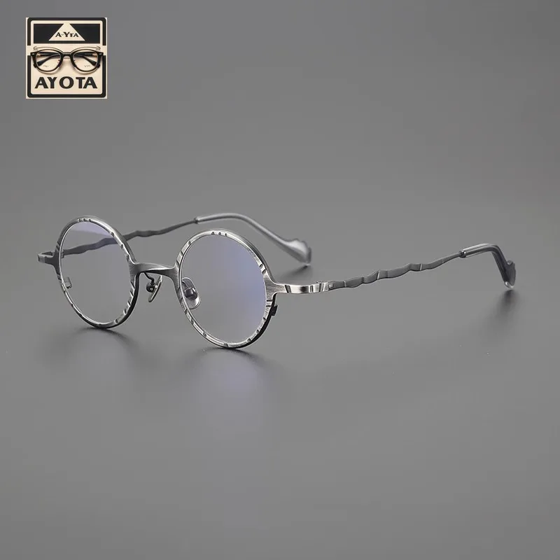 Ultra Light Antique Style Glasses Frame for Men High-quality Round Titanium Handmade Myopia Reading Women's Prescription Eyewear