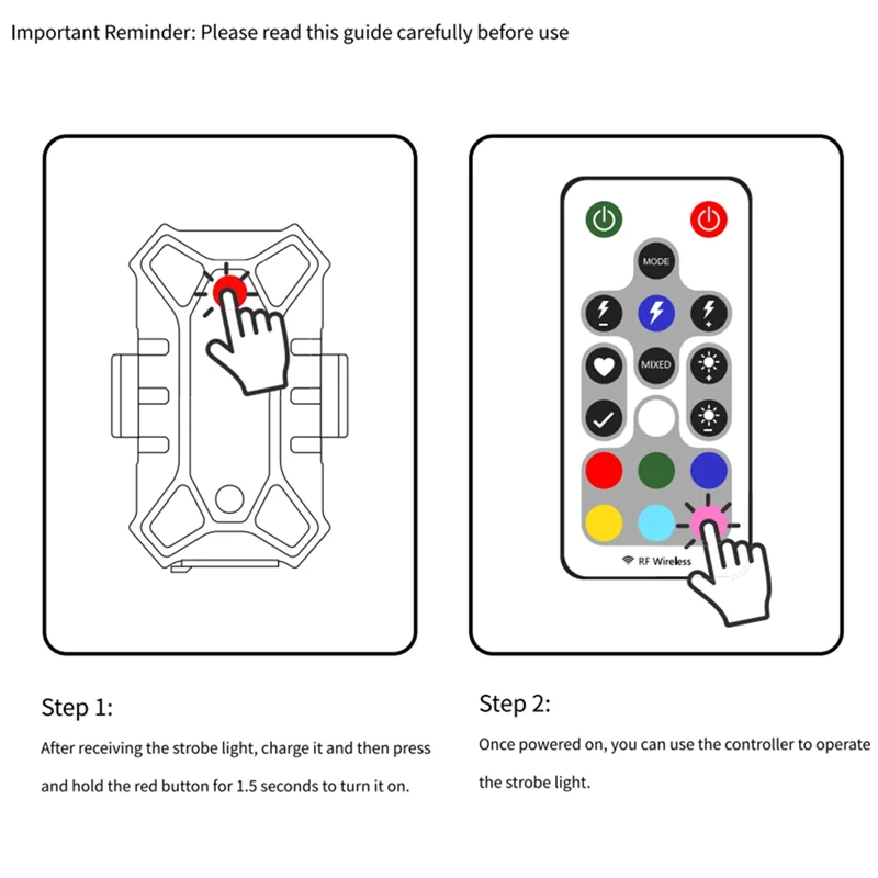 APPLIA-luces estroboscópicas LED recargables inalámbricas con Control remoto impermeables para motocicleta bicicleta coche Drone avión
