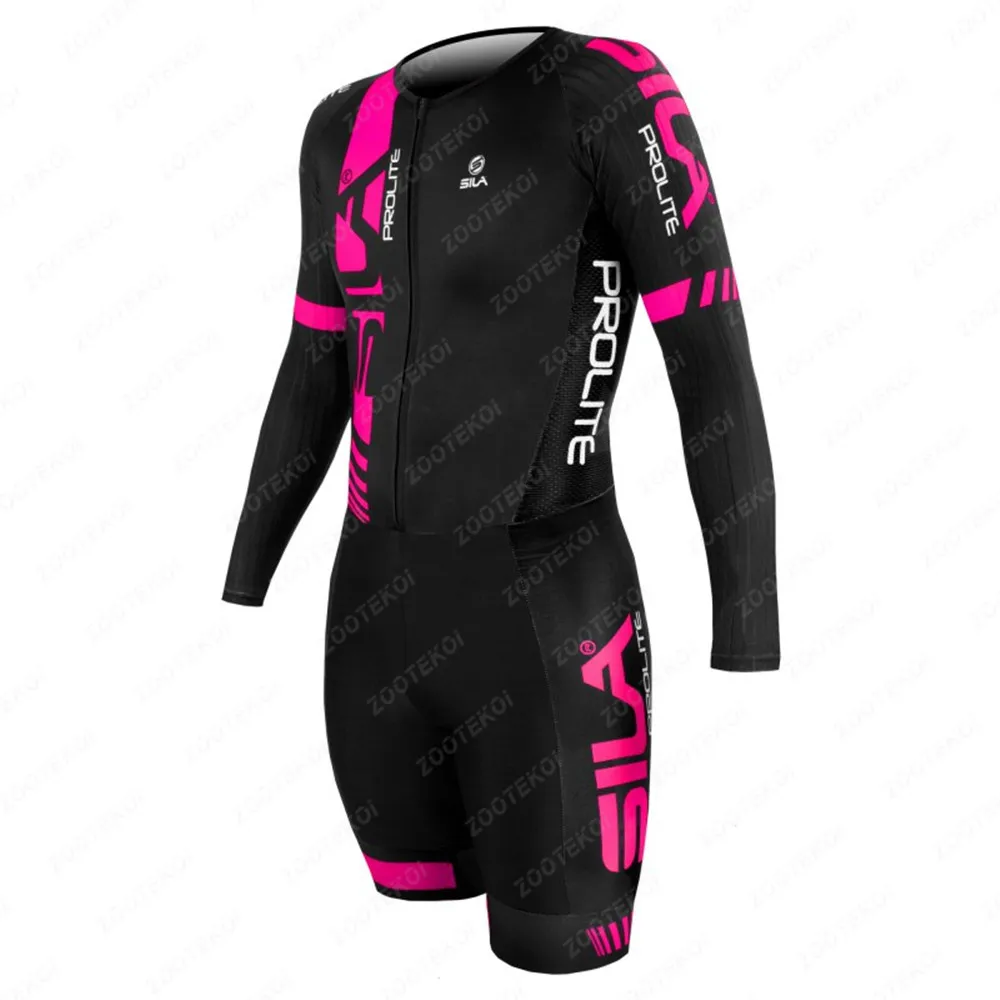 

Sila Pro Triathlon Men's Skating Speed Inline Skating Suit Cycling Running Wetsuit Outdoor Bike MTB Team Sport Training Clothing