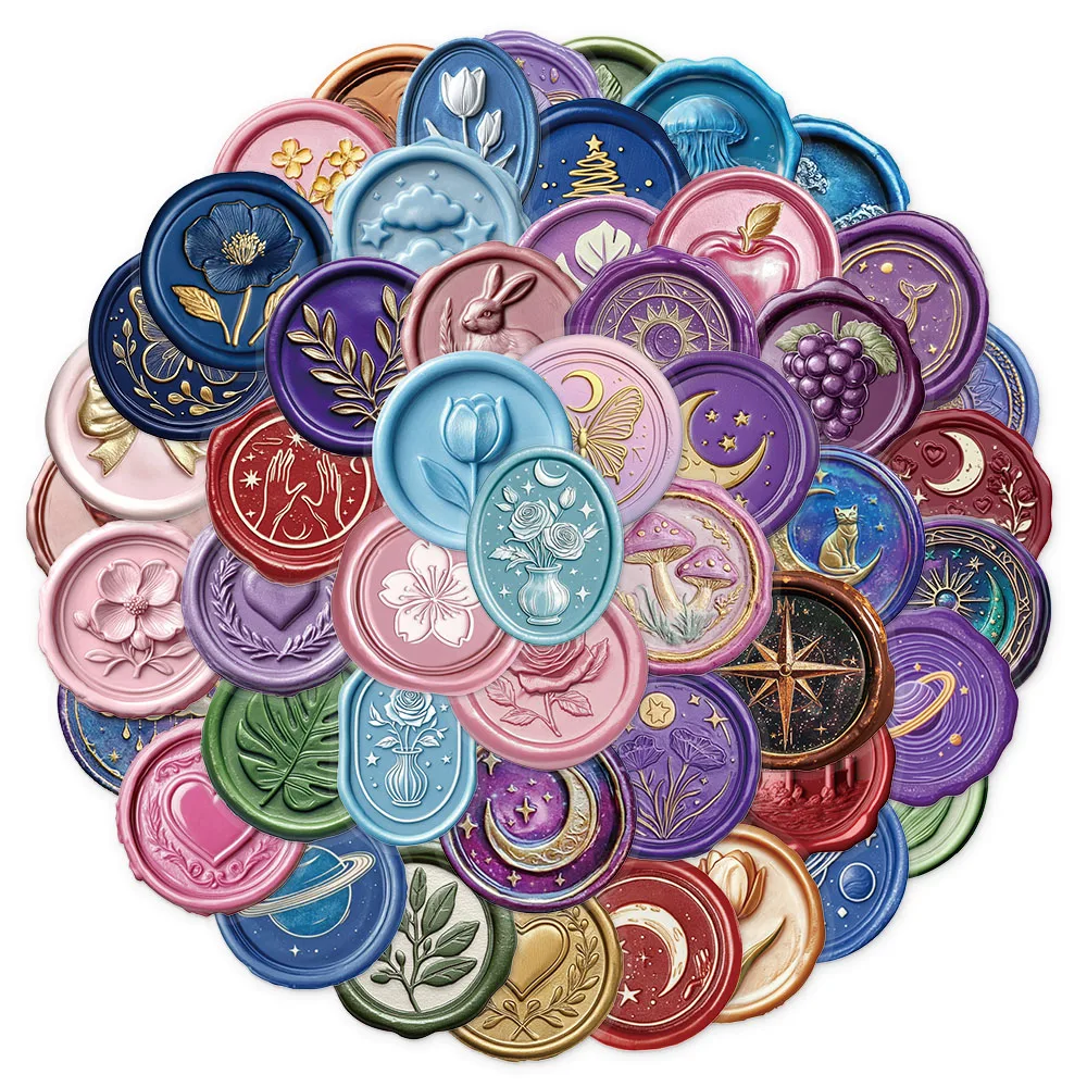 50 قطعة مجموعة ملصقات ممتعة لعيد الميلاد الرجعية مقاومة للماء وشفافة كتيب PET للكمبيوتر المحمول والكمبيوتر اللوحي وملصقات مقاومة للماء #1