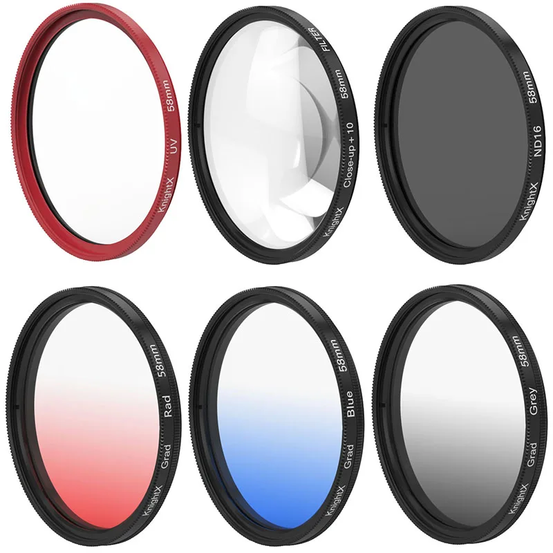 KnightX FLD UV CPL polarizer ND Star Camera Lens Filter For canon sony nikon 52mm 58mm 67mm photo d5500 2000d 1200d 60d 50d set