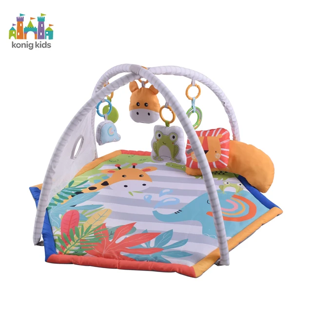 

Konig Kids Foldable Natural Soft Deluxe Playpen Baby Activity Gym With Lion Pillow Baby gimnasio para bebe Play Mats