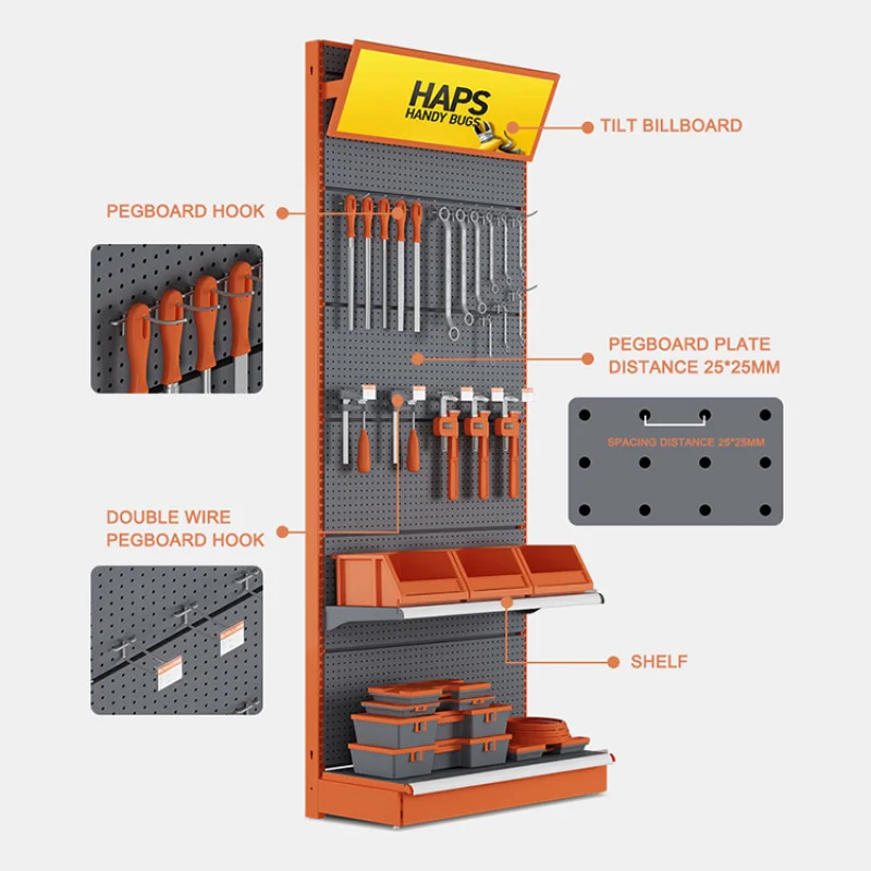 custom.Kainice Customized Retail Store Display Rack Cell Phone Accessory Stand Pegboard Hook Display