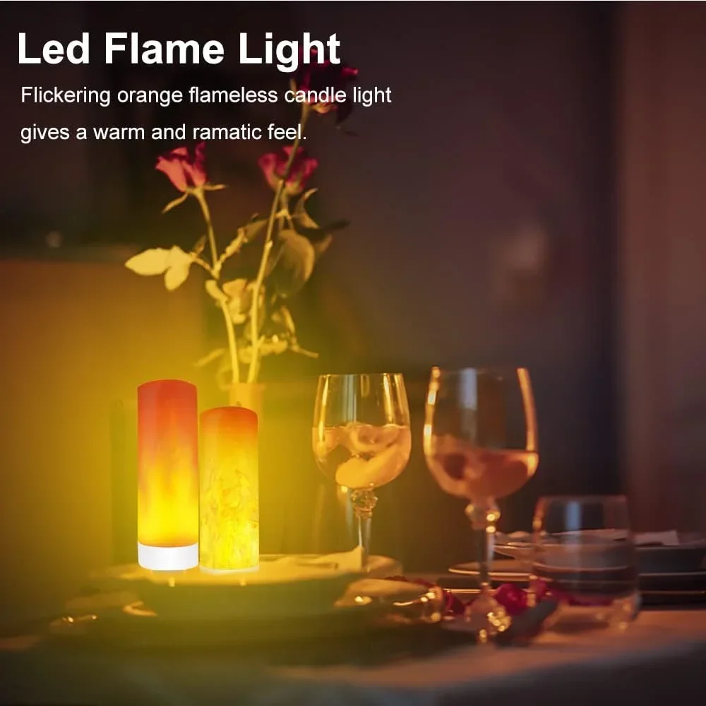 USB LED Night Lamp com Chama Simulada, Luz Noturna, Lâmpadas de Efeito, Candle Lights, Flickering, Sem Chama, Candles Decor