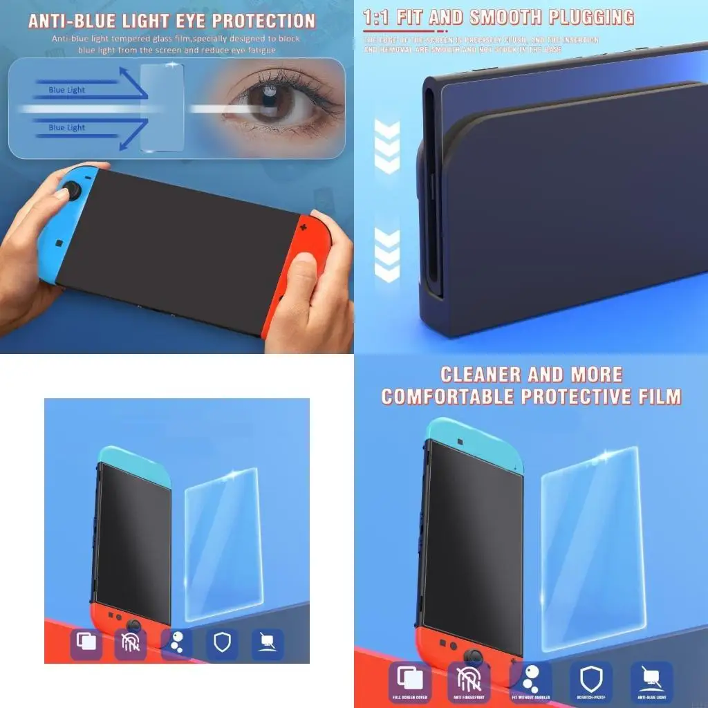 E1PF AntiImpact Screen Tempered Glass Protectors for Switch2 Glass Film Oil Resistant Coating Visual Enhancement Cover