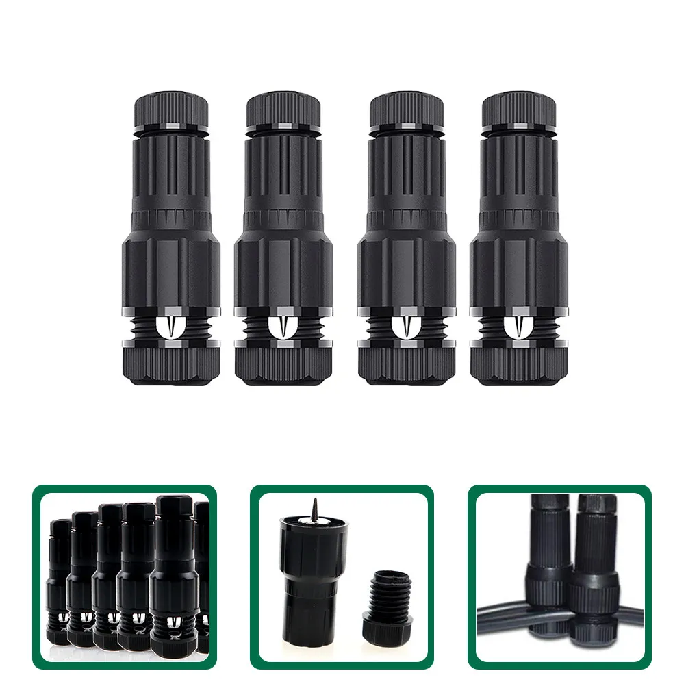 4Pcs Waterproof Low Voltage Wire Connectors Nylon Easy Install No Crimping Required for Landscape Deck in-Ground Path Lights