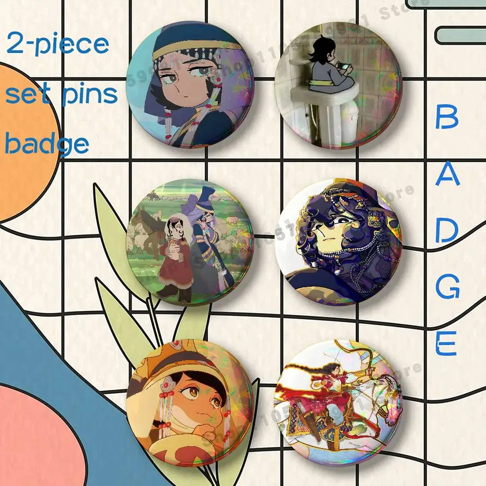 Sitara Fatima Tolui Anime Cartoon 2-piece set Free Mix Backpack Clothes Jewelry Accessories Round Badge Collection Gifts