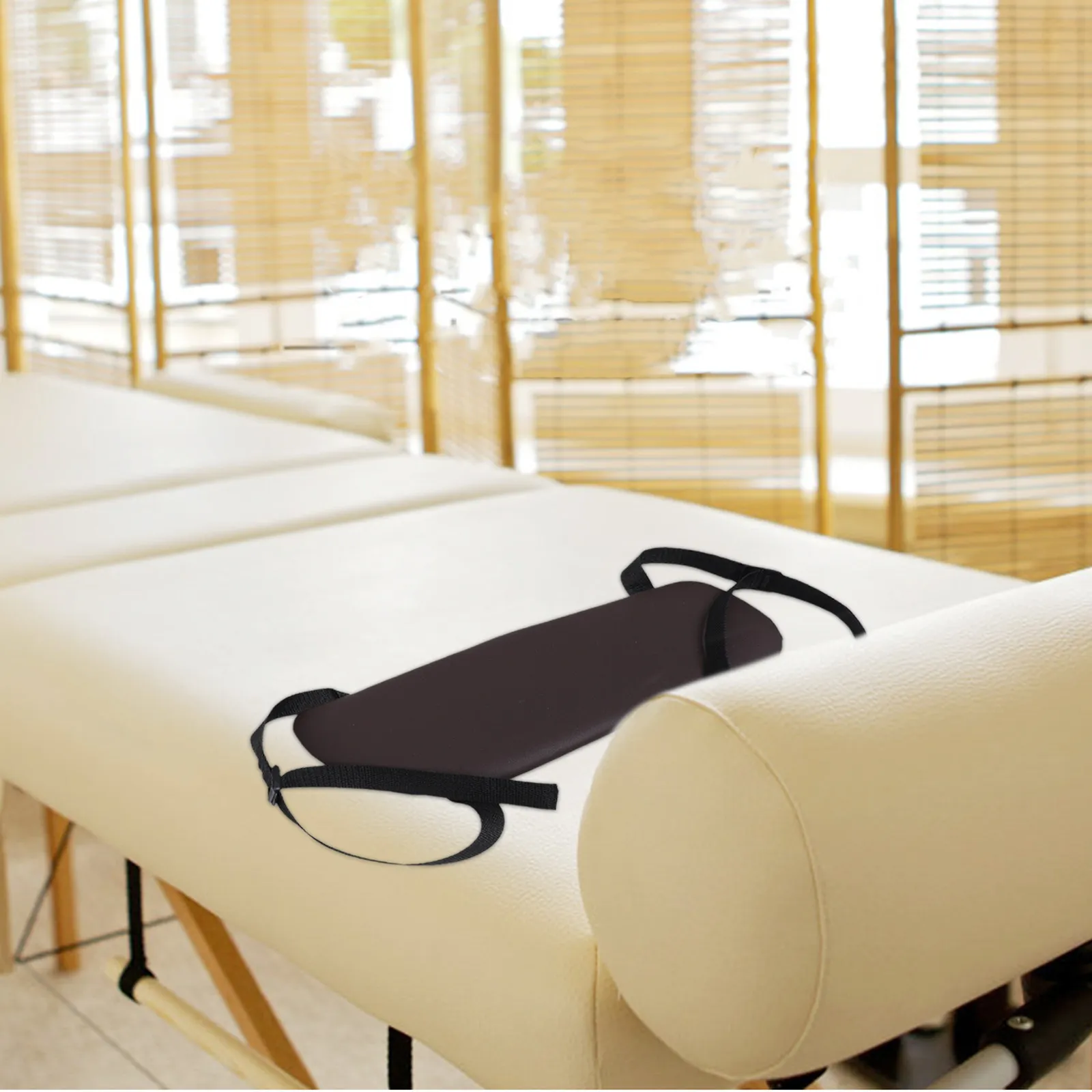 

Folding Massage Table Armrest: Pu Arm Support Shelf For Spa Facial Beds Portable Universal Attachment Black Adjustable