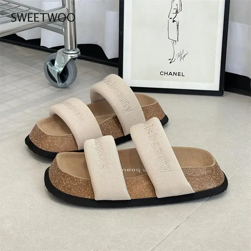 Wedges Woman 2022 High Dress Up Mujer Summer New Slip-On Platform Jelly Shoes Outdoor Leisure Beach Comfortable Slippers Female