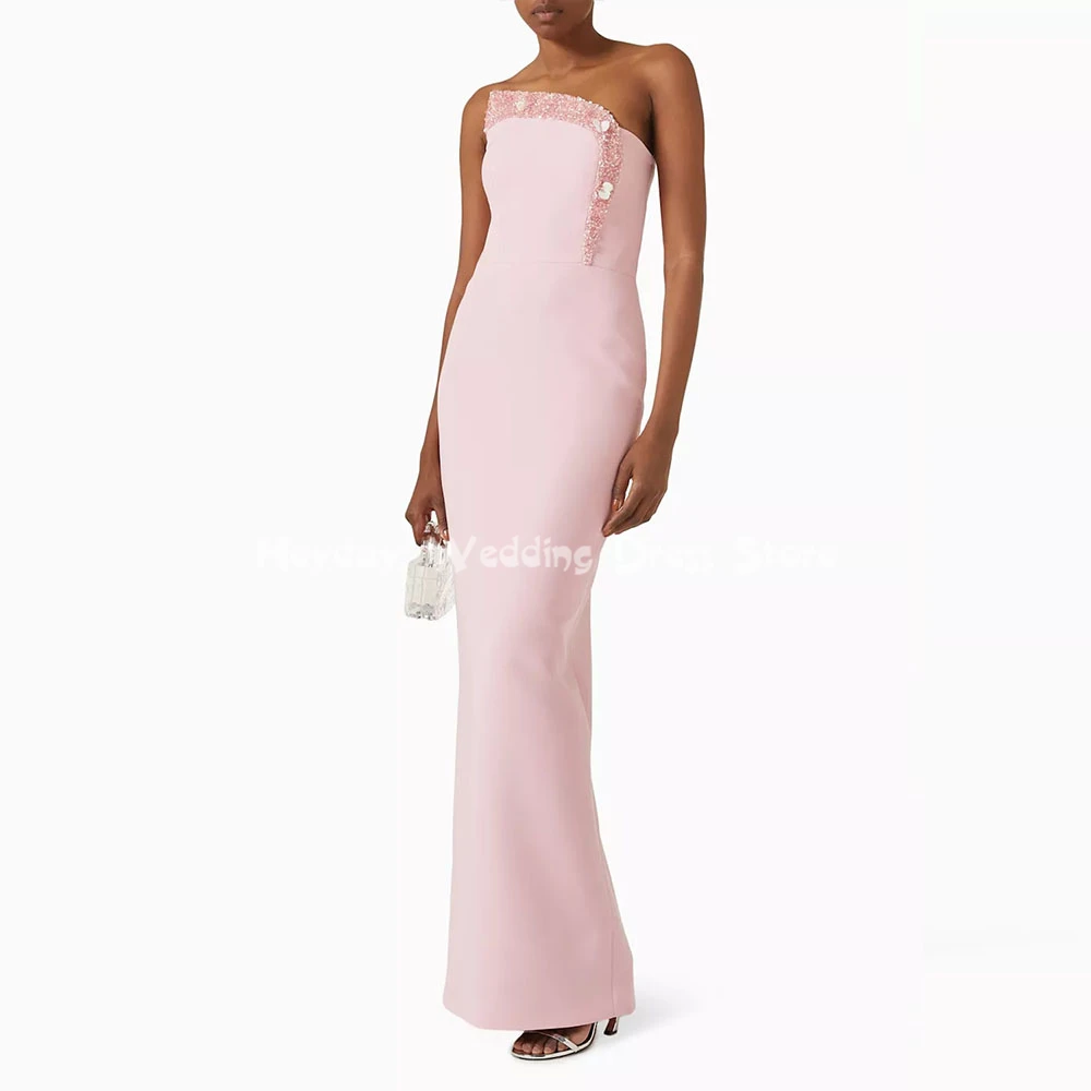

Heyday Women's Straight Beaded Strapless Customized Evening Dresses With Sleeveless Split Floor-Length Elegant Dresses 2025