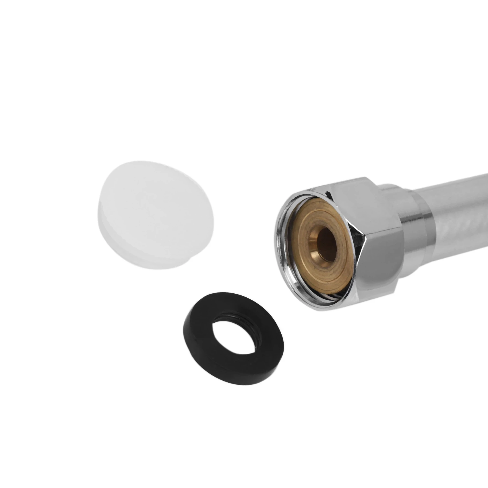 ABGR-2X Selang Mandi Halus Anti-Kusut Tebal Tekanan Tinggi PVC untuk Kepala Pancuran Genggam Mandi Selang Mandi Fleksibel-1.5M