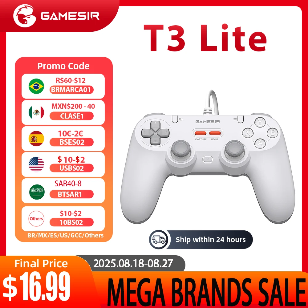 gamesir-t3-lite-switch-controller-с-эффектом-Холла-Проводной-геймпад-с-джойстиком-для-ПК-steam-switch-Проводные-игровые-аксессуары-﻿