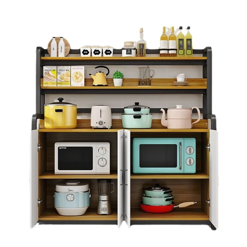 

Kitchen Storage Shelves Floor-to-ceiling Multi-layer Microwave Oven Shelves Seasoning Racks Dish Cabinets Storage Cabinets