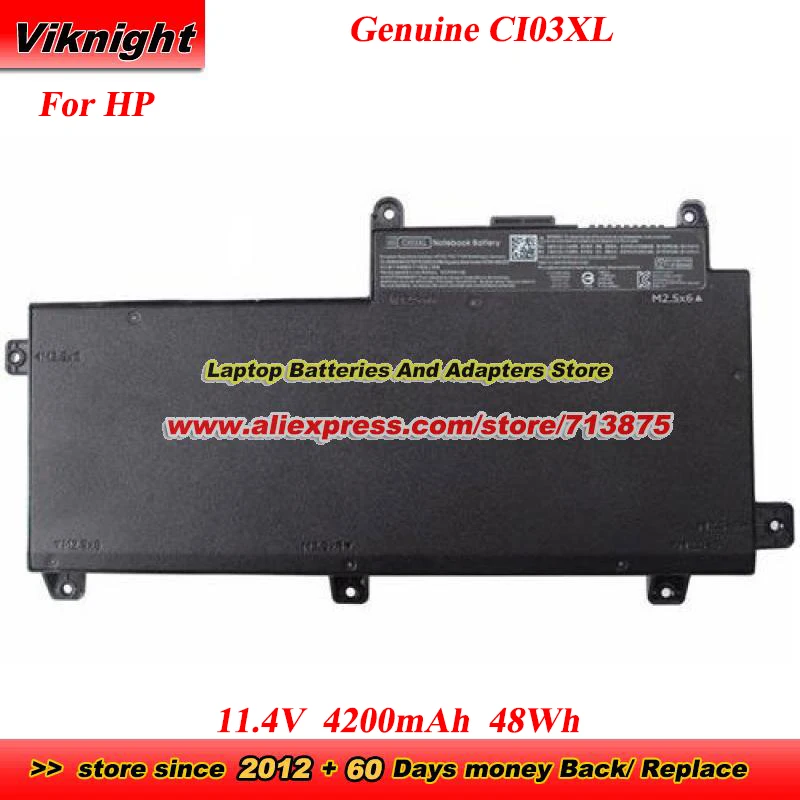 

Genuine CI03XL battery 801554-001 HSTNN-LB6T HSTNN-PB6K HSTNN-UB6Q for HP ProBook 640 645 650 655 G2 G3 G4 EliteBook 820 G3