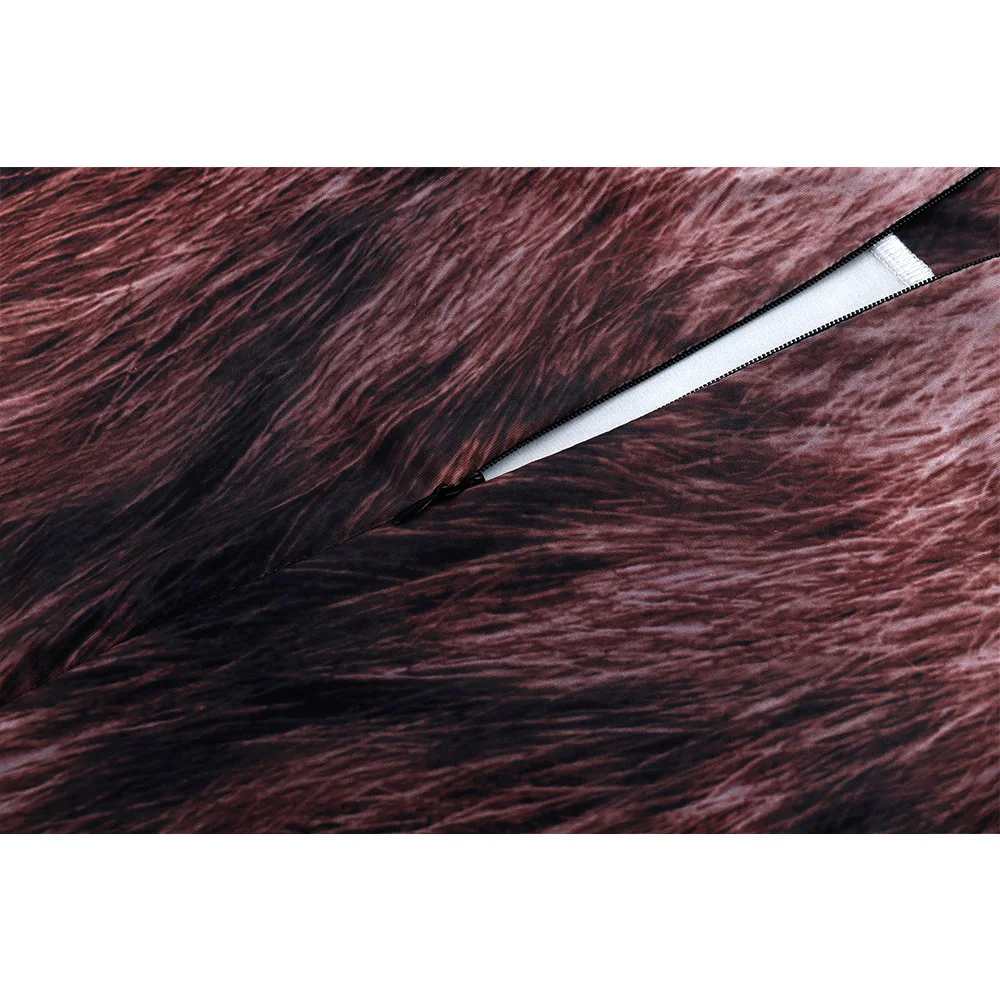 بدلة زينتاي ضيقة بأكمام طويلة مطبوعة ثلاثية الأبعاد بذيل للبالغين ، زي مثير ضيق ، بدلة جسم سبانديكس ، بدلة عضلات جلد النمر ، تأثيري