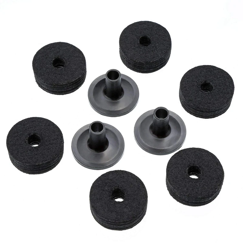 18 Pieces Cymbal Replacement Accessories Cymbal Felts Hi-Hat Clutch Felt Hi Hat Cup Felt Cymbal Sleeves With Base Wing Nuts And