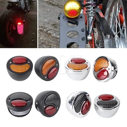 Universal Motorcycle Stop Tail Light For Cafe Racer Duolamp Vintage Rear Stop Lamp Brake Light W/ License Plate Turn Signal Lamp