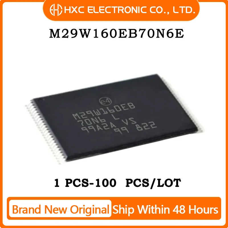 

Free Shipping 1PCS/10PCS/50PCS/100PCS M29W160EB70N6E M29W160EB 70N6 TSOP-48 Brand New Original IC Chip