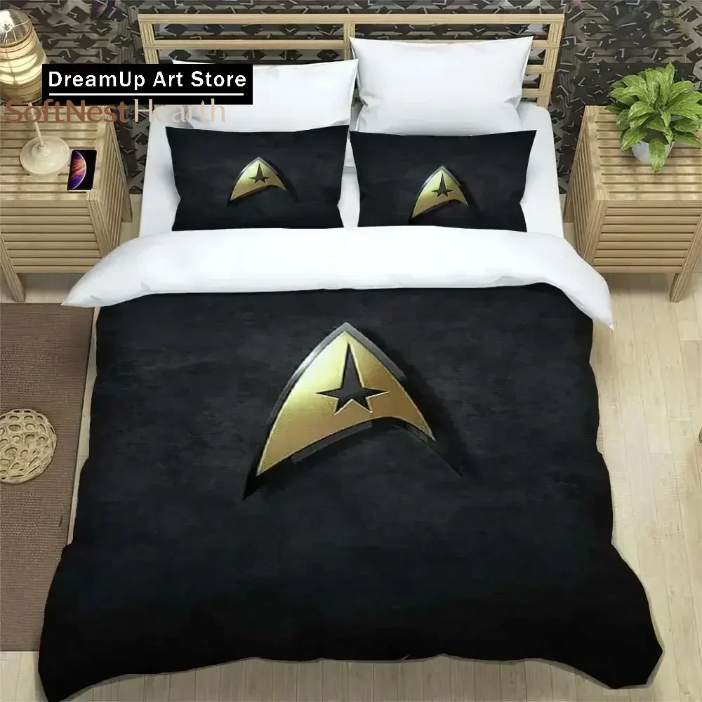 2026 3D Print Fashion S-Star Trek Logo Bedding Set Boys Girls Twin Queen King Size Duvet Cover Pillowcase Bed Boys Adult Bedroom