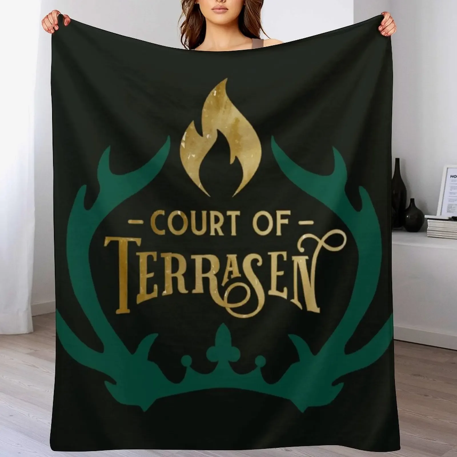 

Court of Terrasen - Throne of Glass Throw Blanket Flannel Thermal Furrys for winter Blankets