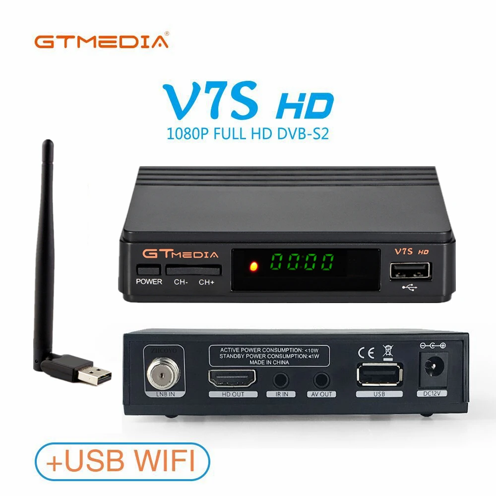 Gtmedia V7 S5X Dvb-S2 Satellite Receiver with USB Wifi Digital Receiver Gtmedia V7S2X Upgrade Freesat V7S Hd Iks 7L