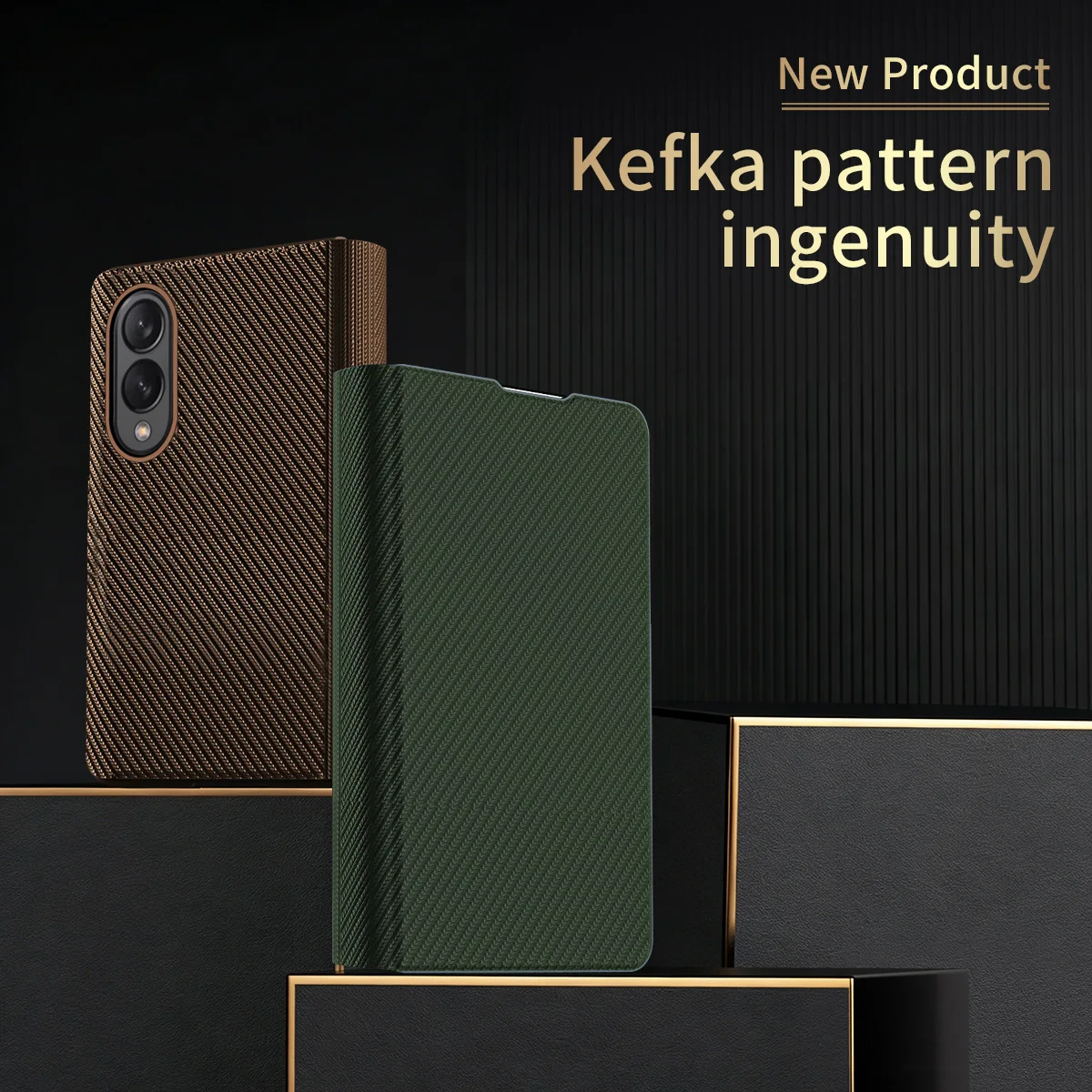 For Samsung Galaxy Z FOLD 8 5G Case Kevlar Matte Pattern For Magnetic Flip Leather Shockproof Protection Hard Cover Accessories