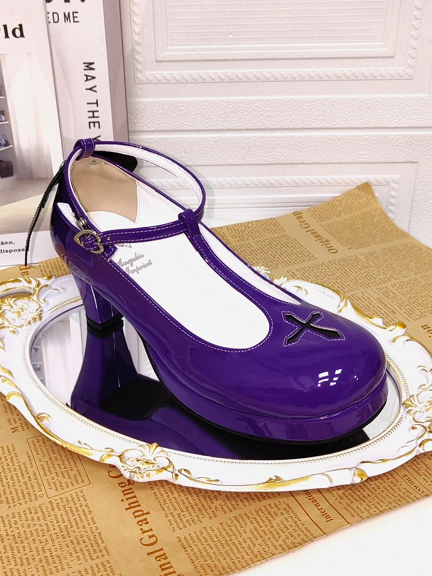 20025 New Sweet LOLITA Angel Wings Cross Princess Queen Shoes - view 4