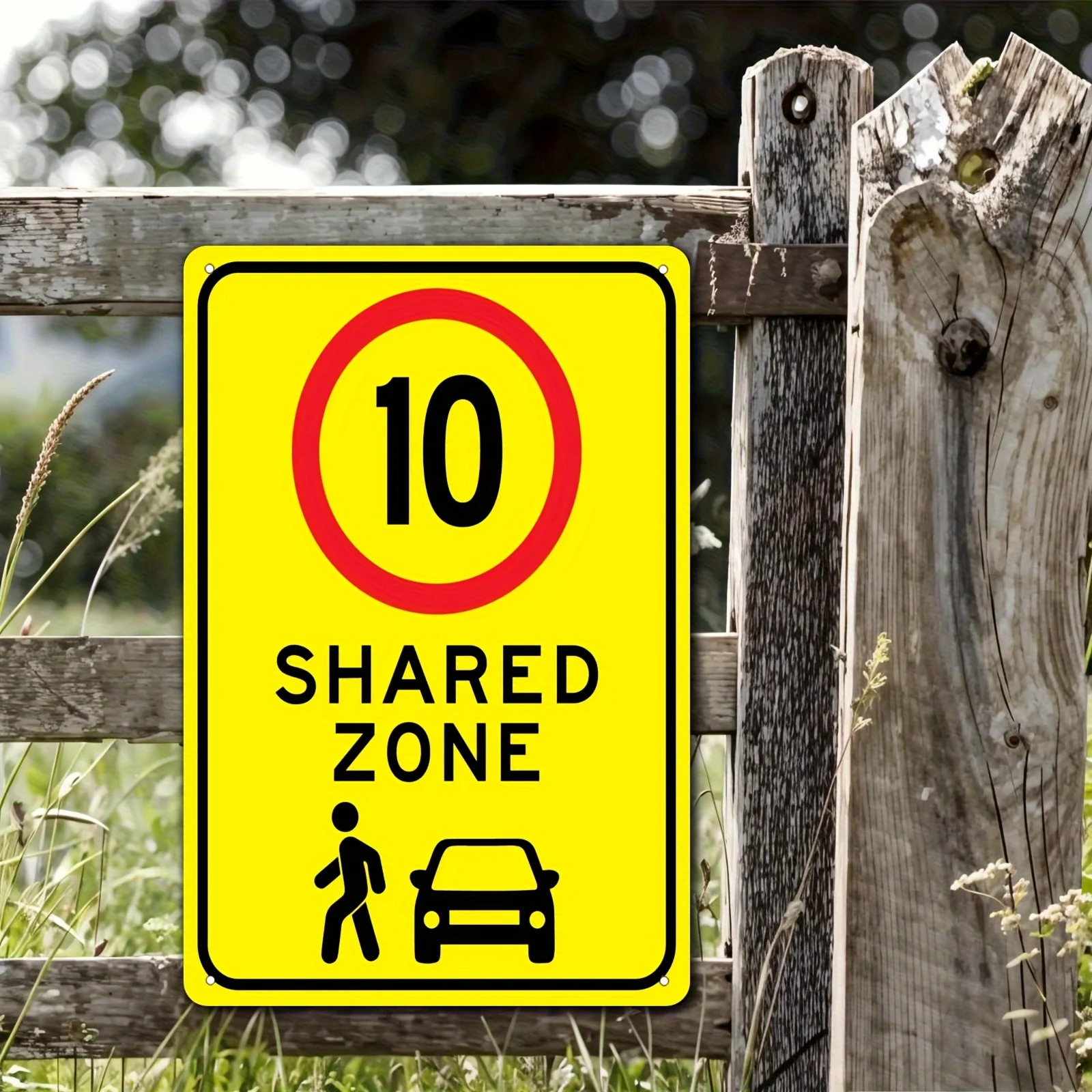 CIFBUY Vintage Retro Yellow Speed Limit Sign Aluminum Wall Art Waterproof Durable Metal Decor for Driveway Garage Man Cave Shop
