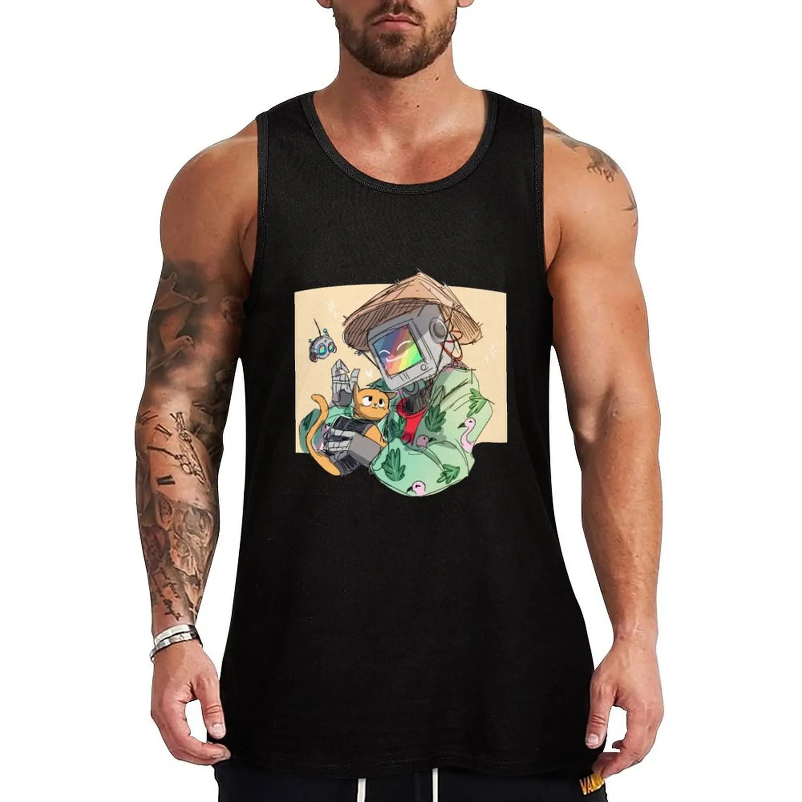Stray Game Tank Top Basic Casual Sleeveless Top Solid Lightweight Tank