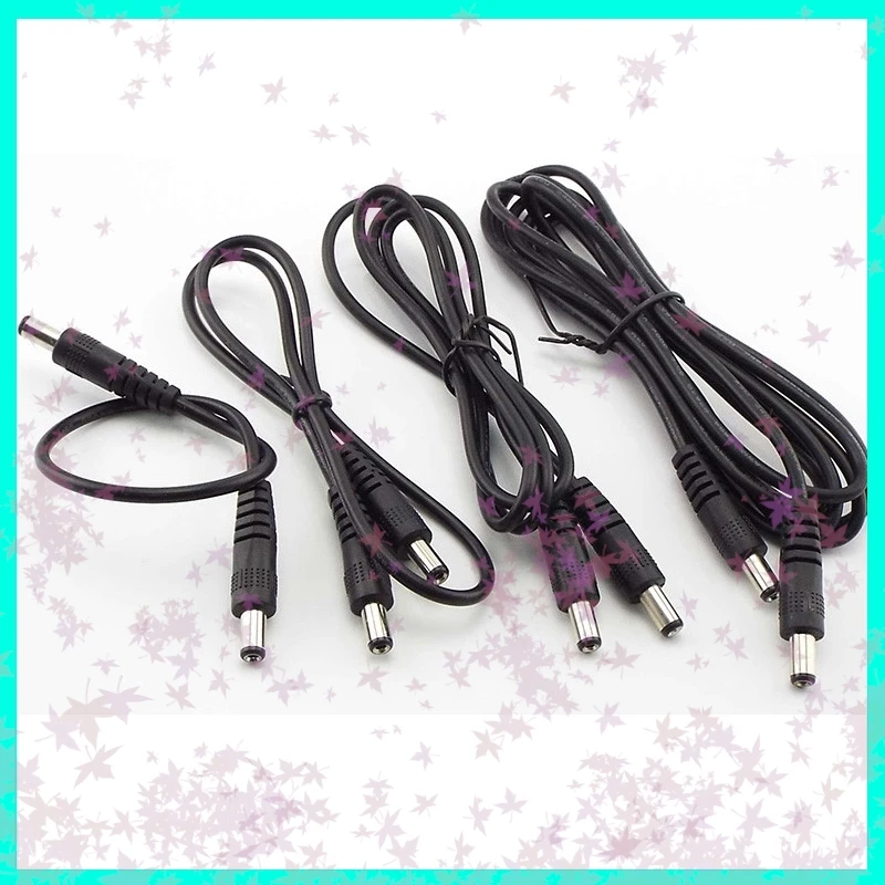 

0,25 м/0,5 м/1 м/2 м штекер кабеля питания постоянного тока 5,5 x 2,1 мм штекер-папа адаптер для видеонаблюдения соединительный кабель 12 В удлинительные шнуры питания B6