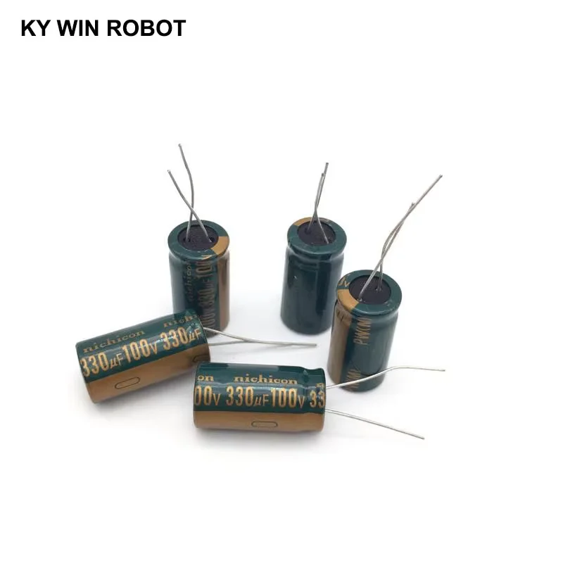 

5 pcs Aluminum electrolytic capacitor 330 uF 100 V 13 * 20 mm frekuensi tinggi Radial Electrolytic kapasitor