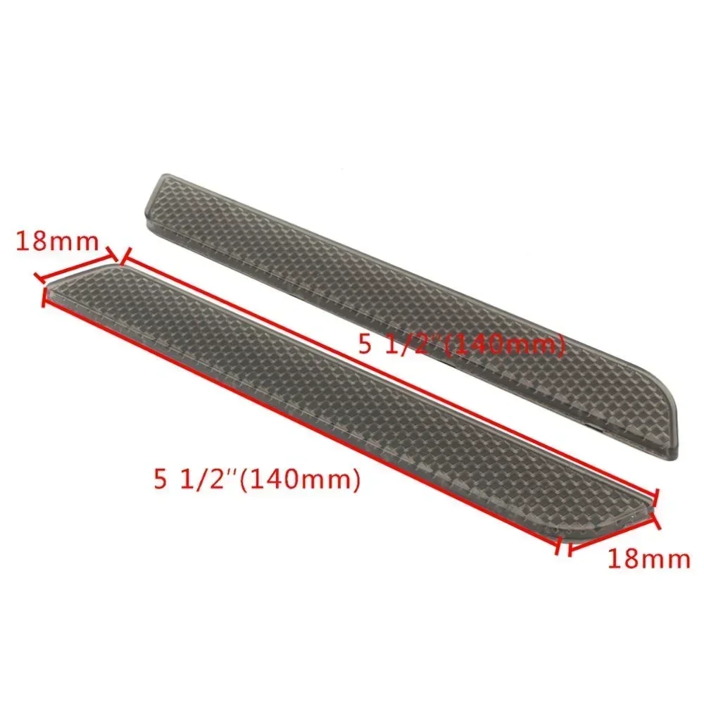 140mm Motorcycle Saddlebag Guard Reflector Latch Trim Cover Reflective Sticker For Harley Touring Electra Tri Glide CVO 14-18