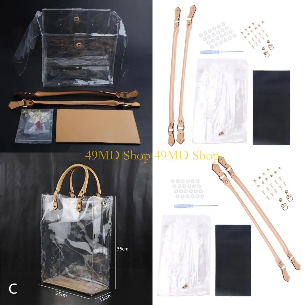

49MD Clear PVC Craft Tool Set Handbag Gift Bag Transparent Sewing Craft