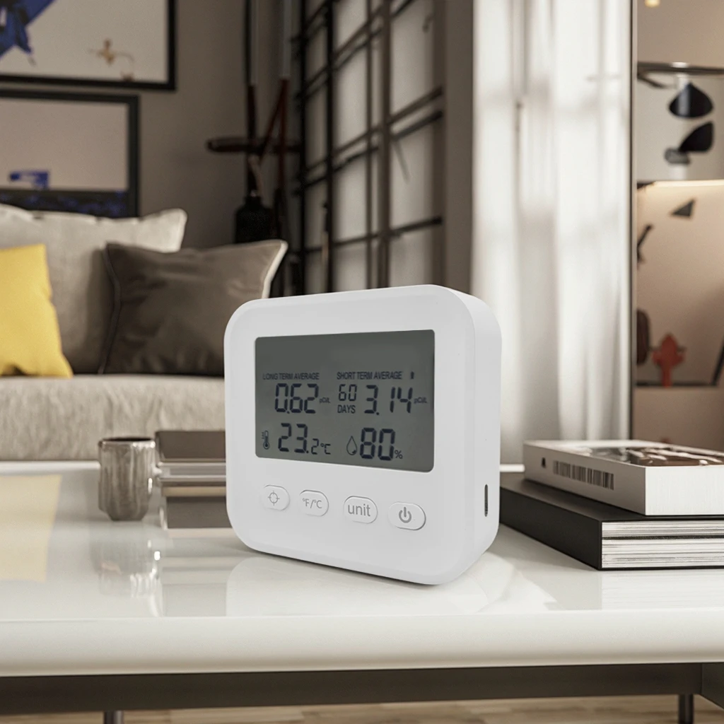 Tragbarer Radon-Detektor im Großhandel mit Echtzeit-Lesungen für präzise Kurz- und Langzeitluftqualitätsüberwachung in Häusern OEM