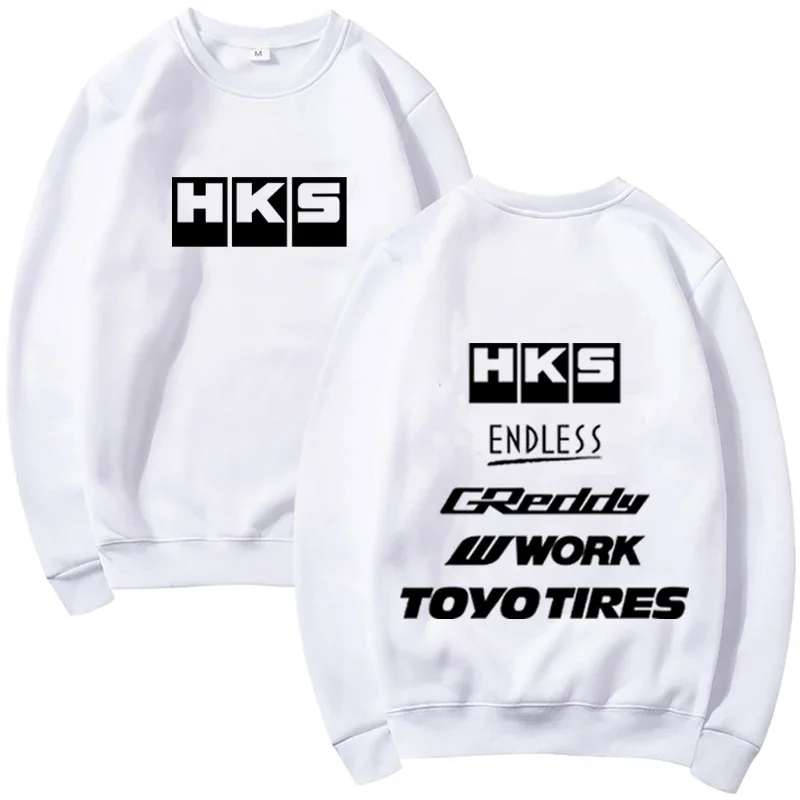 Autumn and Winter Super Cool Pullover Hoodie JDM Tuner HKS ENDLESS Mens Womens Vintage Casual Long Sleeve Round Neck Sweatshirt