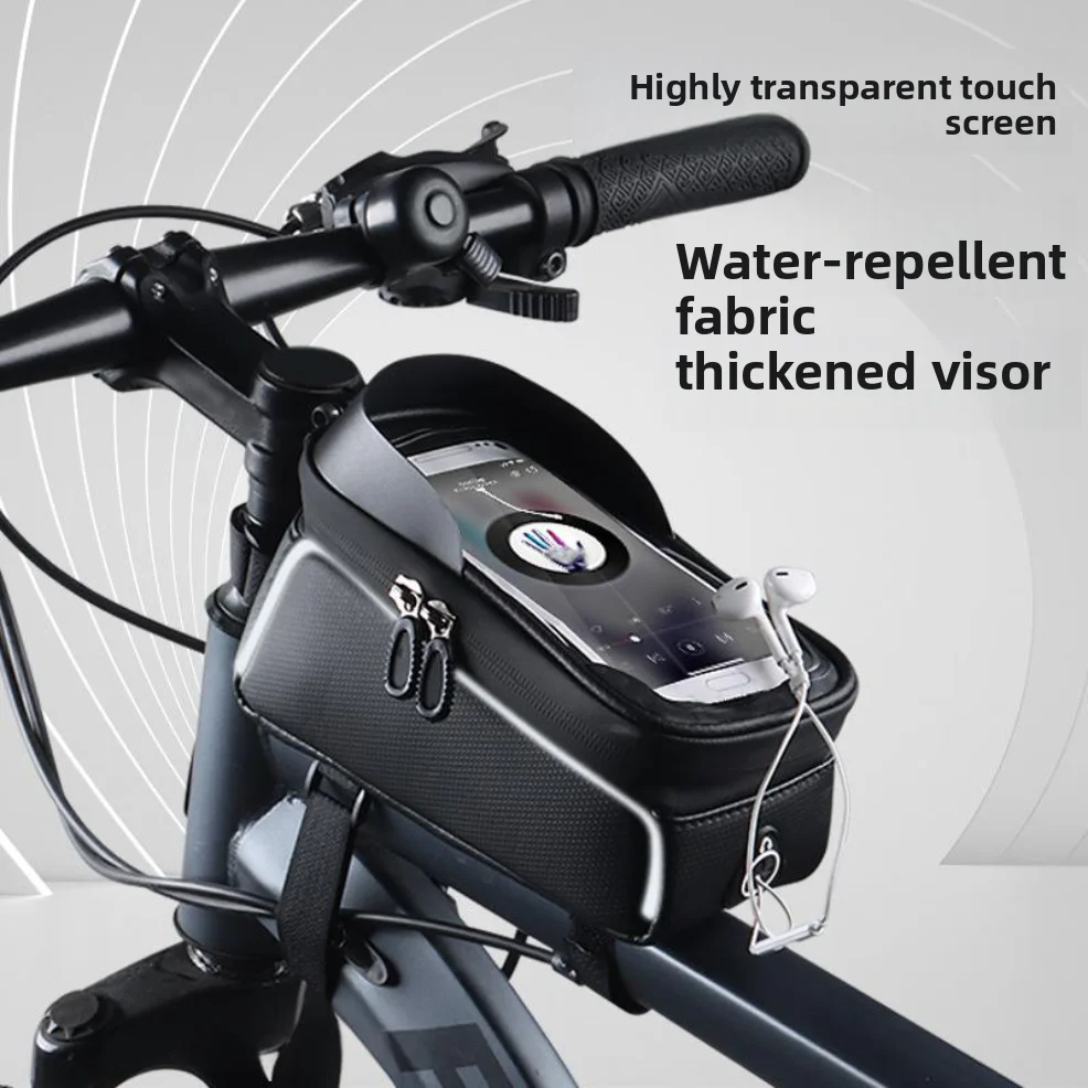 

New Style Bicycle Bag - Mountain Bike Bag, Cycling Bag, Top Tube Bag With Touch-Screen Compatible, Waterproof Storage Bag