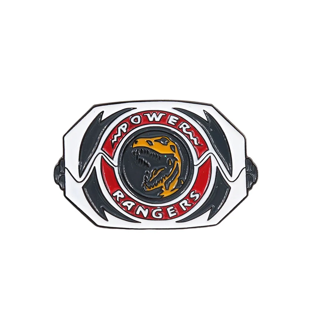 Power Rangers Energy Alien Badge Dinosaur Metal Pin Gaming Peripherals Brooch Creative Icon Enamel Pins Fashion Jewelry Ornament