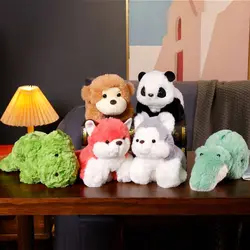 Serie de pulseras de juguete de peluche de mono, muñeco de peluche suave, lindo muñeco de peluche con colgante, círculo, Panda, mono, perro, dinosaurio