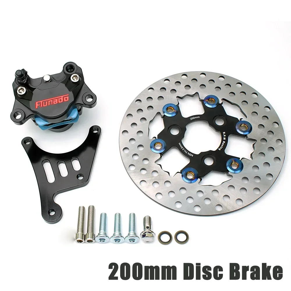 

Motorcycle Universal Brake Caliper Set With 200mm Brake Disc front Bracket For Pit Scooter Bike Honda Suzuki Yamaha Fuxi JOG