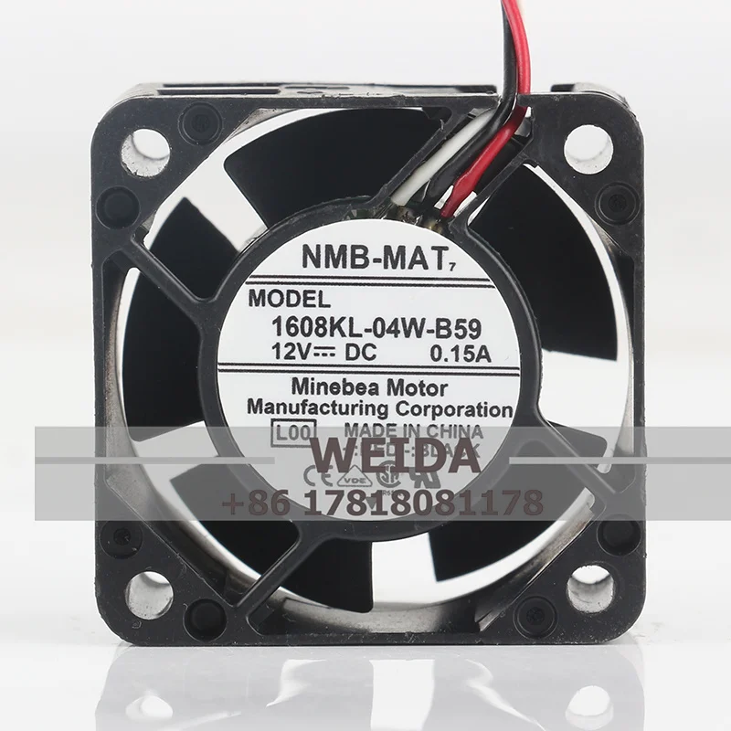 

NMB 5V 24V 48V DC 12V 0.15A AC EC 4020 40X40X20MM 4CM Double Ball Bearing Switch Three-wire 1608KL-04W-B59 Cooling Fan