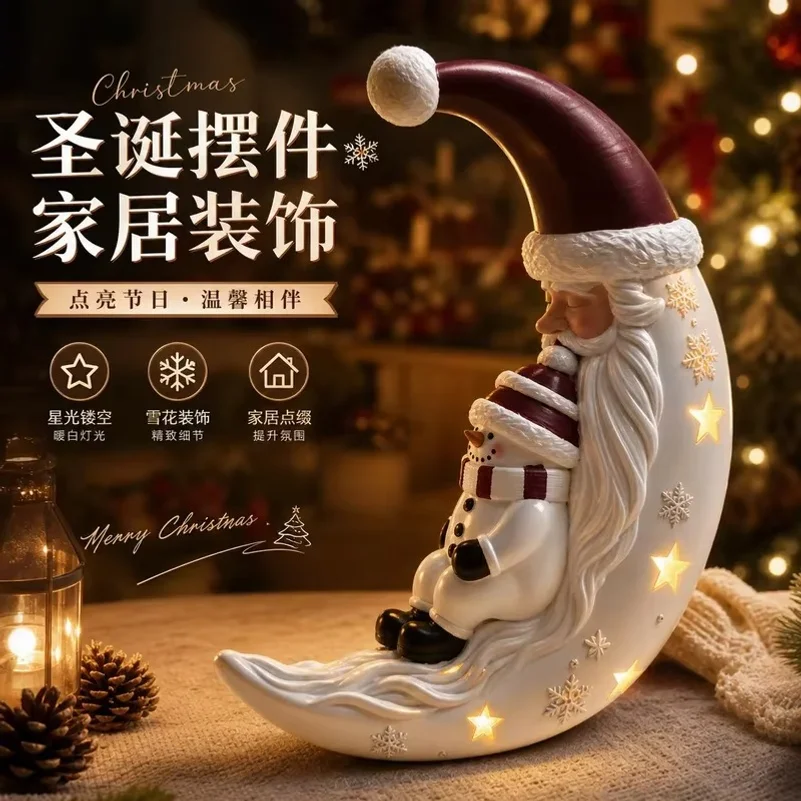 Lighting Christmas Decor - Weihnachtsschmuck, handgefertigt, aus Harz, mit LED-Beleuchtung,