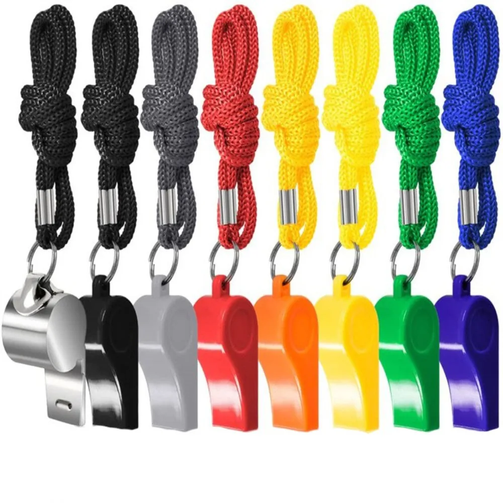 High Quality Black Whistle Referee Game Halter Whistle Outdoor Travel Hiking Whistle Suitable for Basketball Volleyball Games