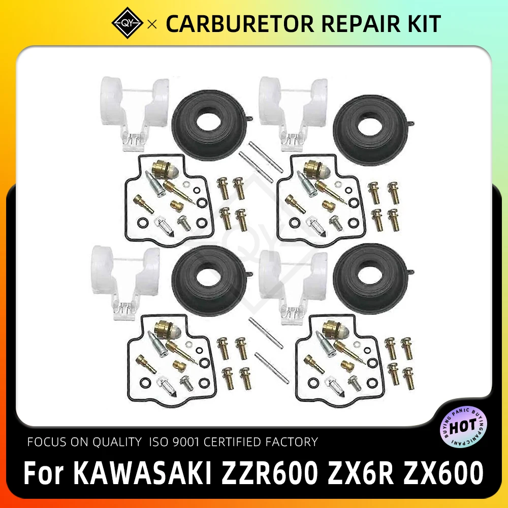 Motorcycle Carburetor Seal Gasket Diaphragm Rebuild Kit Carburetor Repair Kit FOR KAWASAKI ZZR600 ZX-6 ZX600 ZX6R ZZR ZX 600
