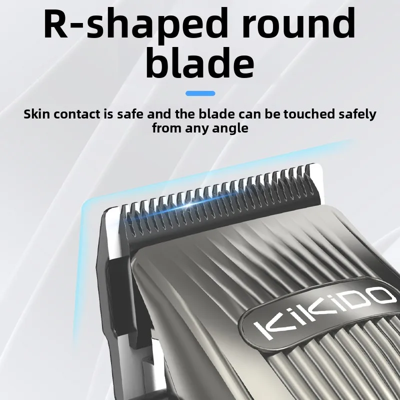 KIKIDO 새로운 디지털 남성용 이발기 세트, USB 고출력 4단 고속 전기 푸시 및 조각 포함