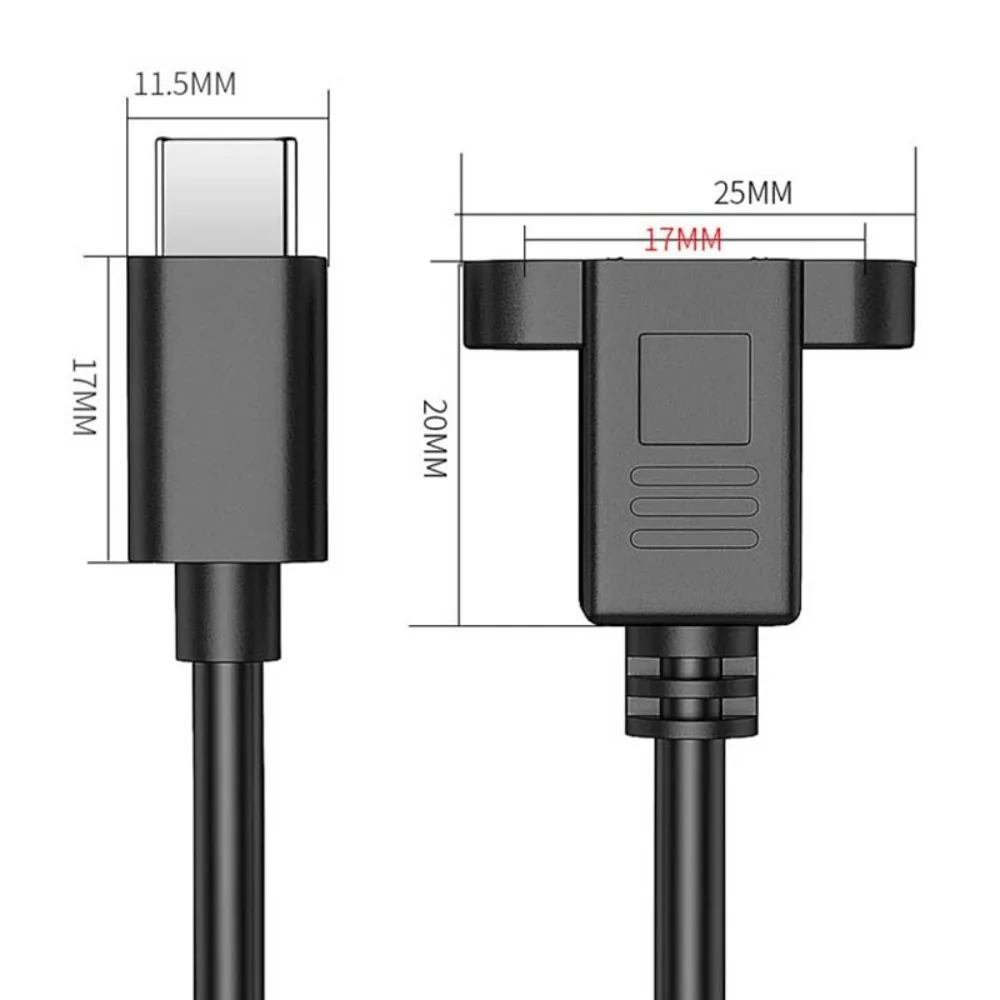 Type C Extended Line Male To Female USB-C Male To Female Cable USB-C Extension Line Lock Connector Cable Type C Extension Cable