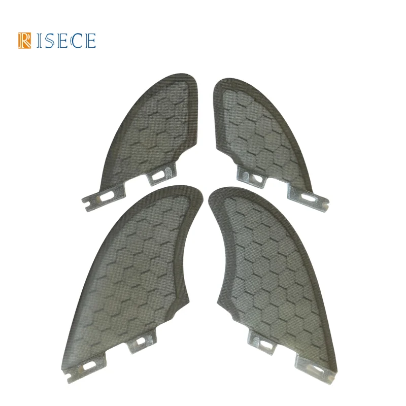 RISECE Surfboard Fin Keel Honeycomb Quad Fins Fiberglass Surfboard Fins 4PCS/SET