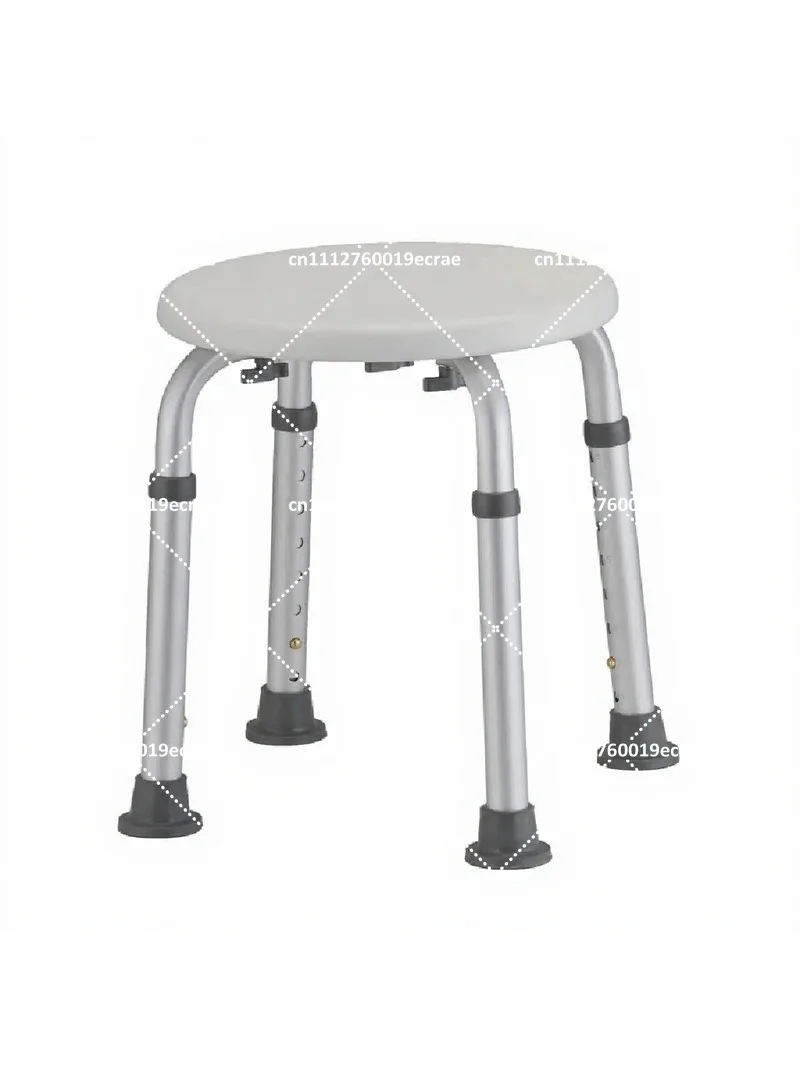 Height Adjustable Kids Bath Shower Stool Non Slip Round Seat Easy Clean Portable Toilet Chair for Elderly Disabled Home Use